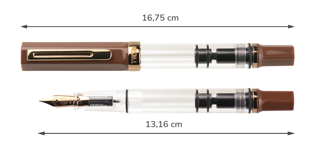 plnici pero pistove twsbi _espresso_bronze_rozmer